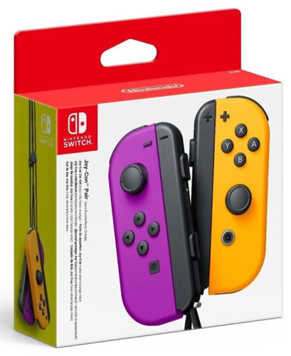 Switch Controller Joy-Con 2er lila/orange V2 (Wechselbare Batterie) Neon