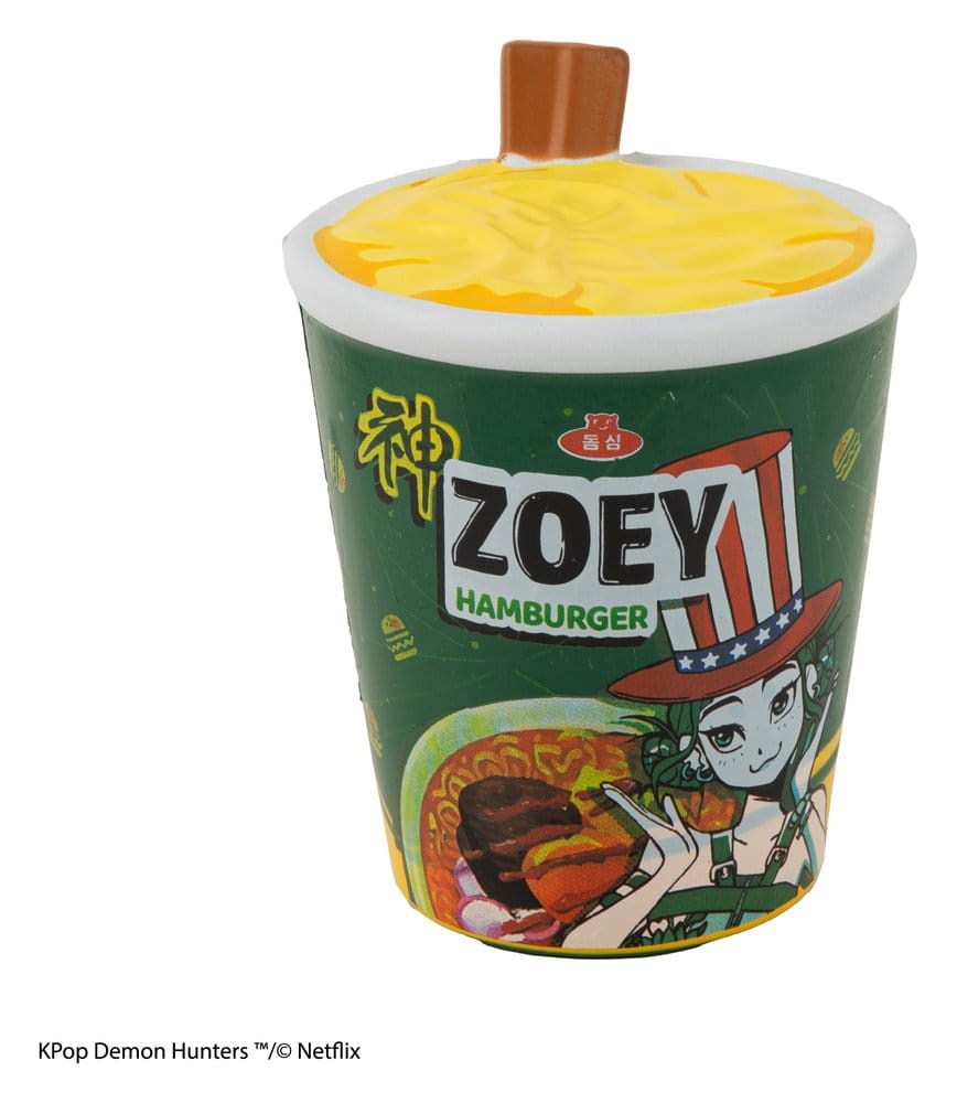 KPop Demon Hunters Squishy Anti-Stress Figur Zoey Hamburger Noodles