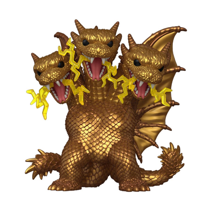 Exclusive Edition Godzilla Super Sized POP! Movies Vinyl Figur King Ghidora (Electric) 15 cm