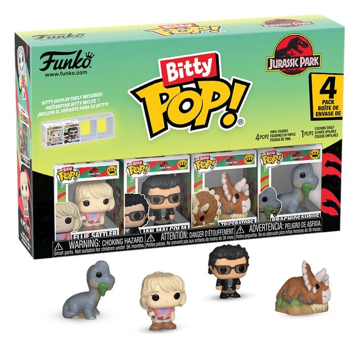 Jurassic Park Bitty POP! Vinyl Figuren 4er-Pack Triceratops 2,5 cm