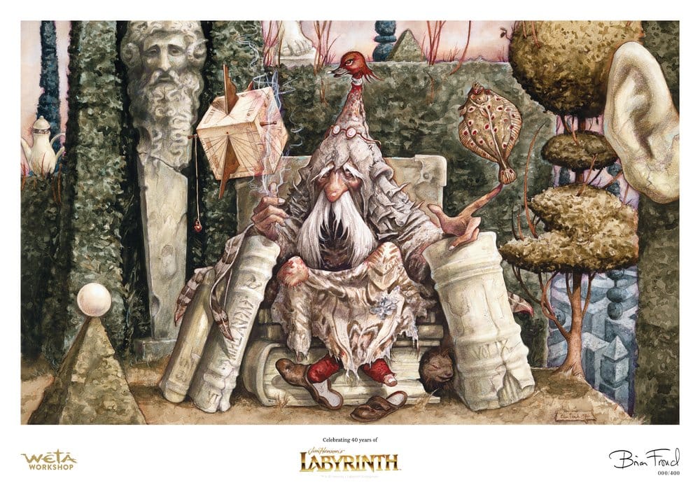 Die Reise ins Labyrinth Kunstdruck Wiseman of the Labyrinth Limitierte Auflage 30 x 42 cm