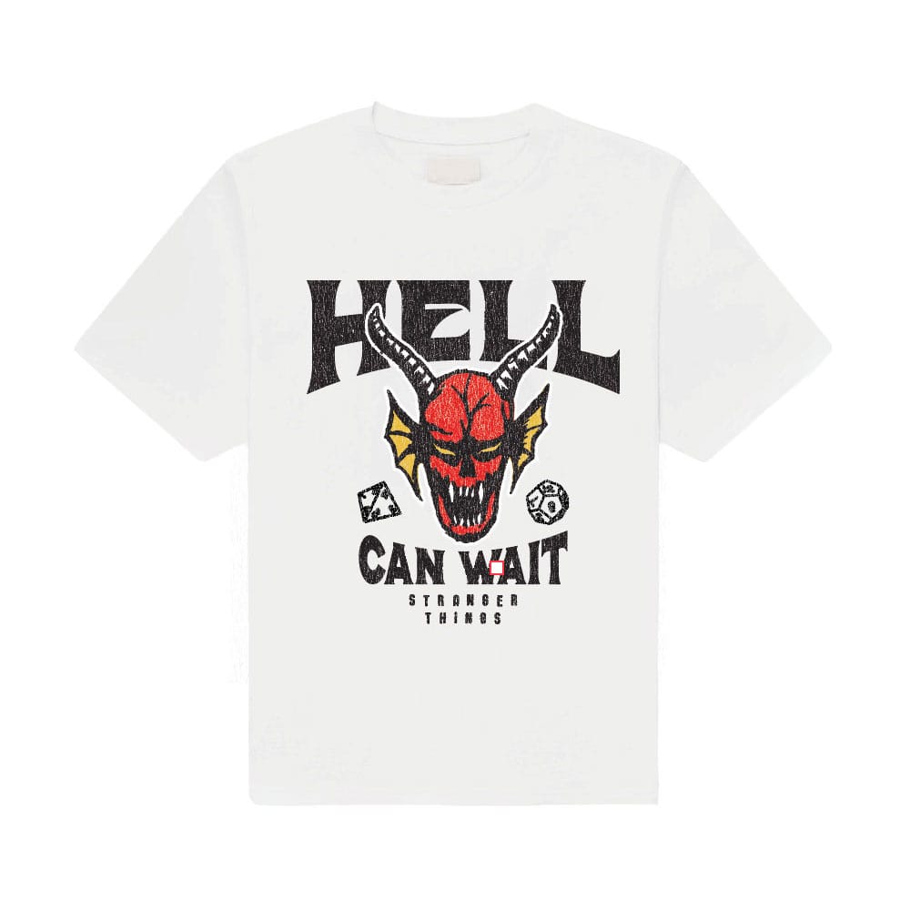 Stranger Things T-Shirt Hell Can Wait (white) Größe L