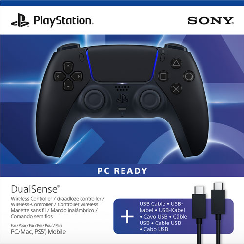 PlayStation 5 Controller DualSense V3 Midnight Black +USB Kabel für PC