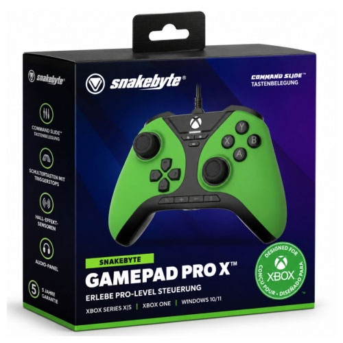 XB Controller GamePad Pro X green Snakebyte