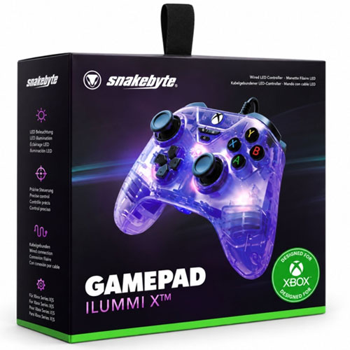 XB Controller GamePad Illumi X purple Snakebyte