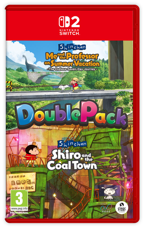 Shin Chan Double Pack Nintendo Switch 2 Pegi Me and the Professor on Summer Vacation - Shiro and the Coal Town