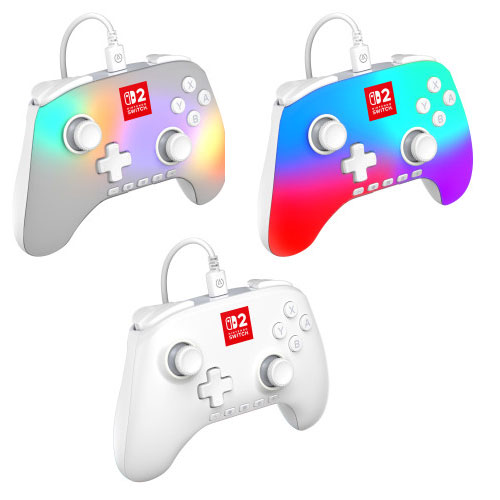 Nintendo Switch 2 Controller Advantage wired Lumectra white PowerA