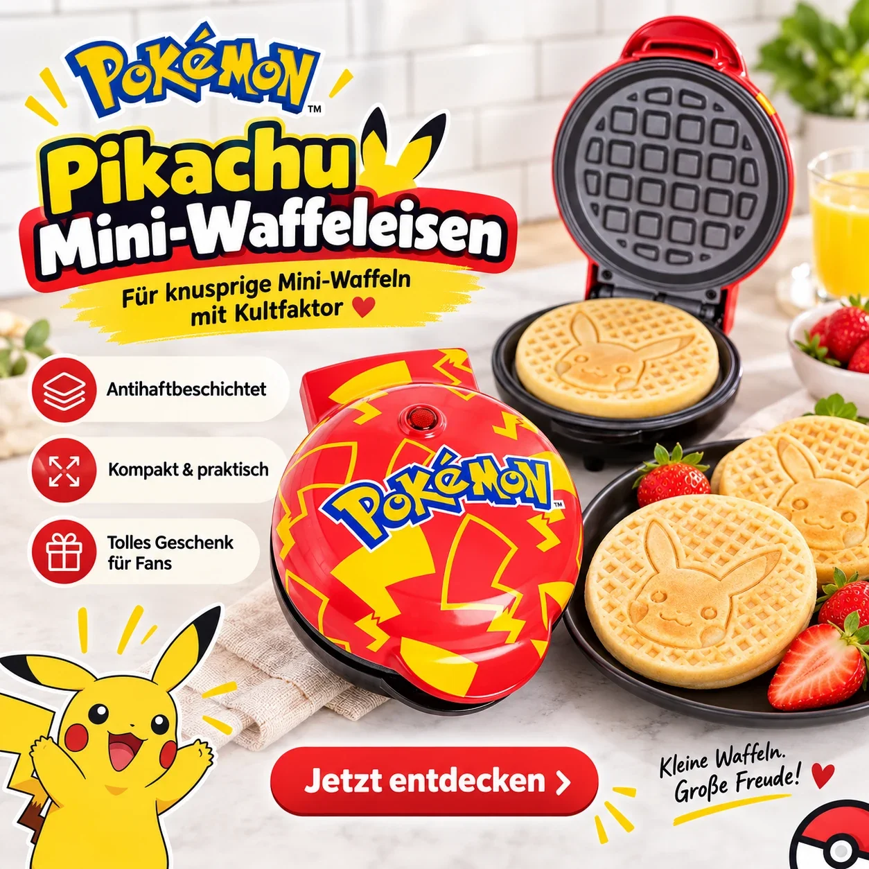 Pikachu Mini-Waffeleisen